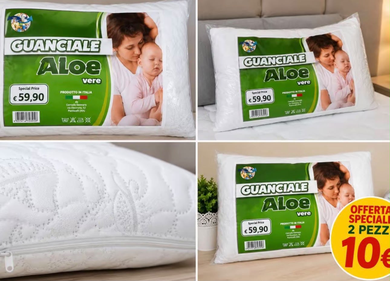 Guanciale Aloe 2pz