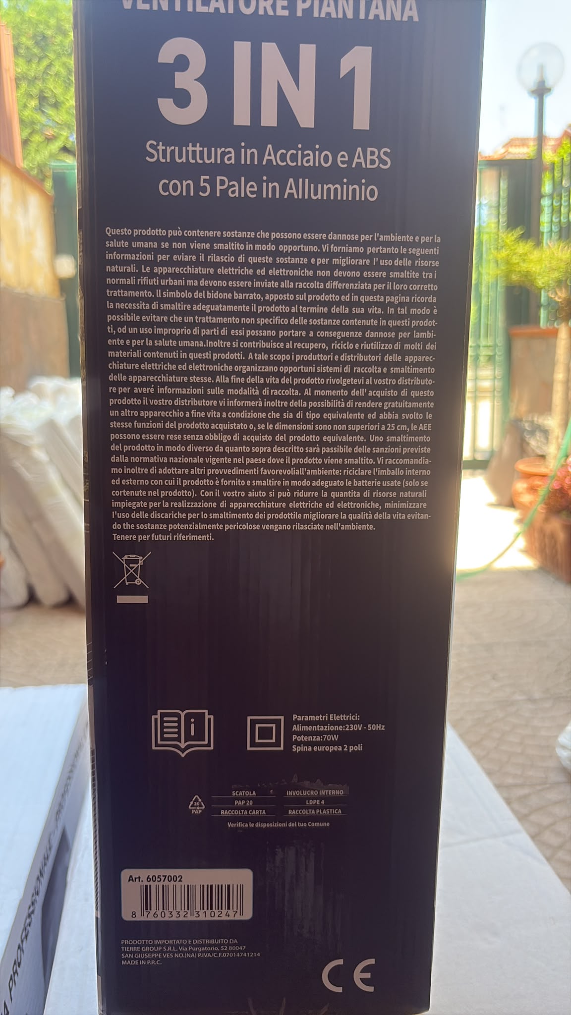 Ventilatore Piantana 3 in 1
