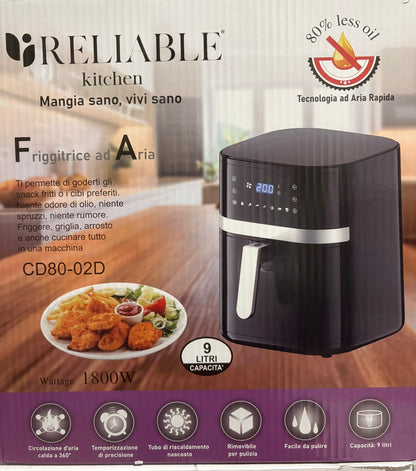 Friggitrice RELIABLE ad aria digitale con display digitale 9Litri