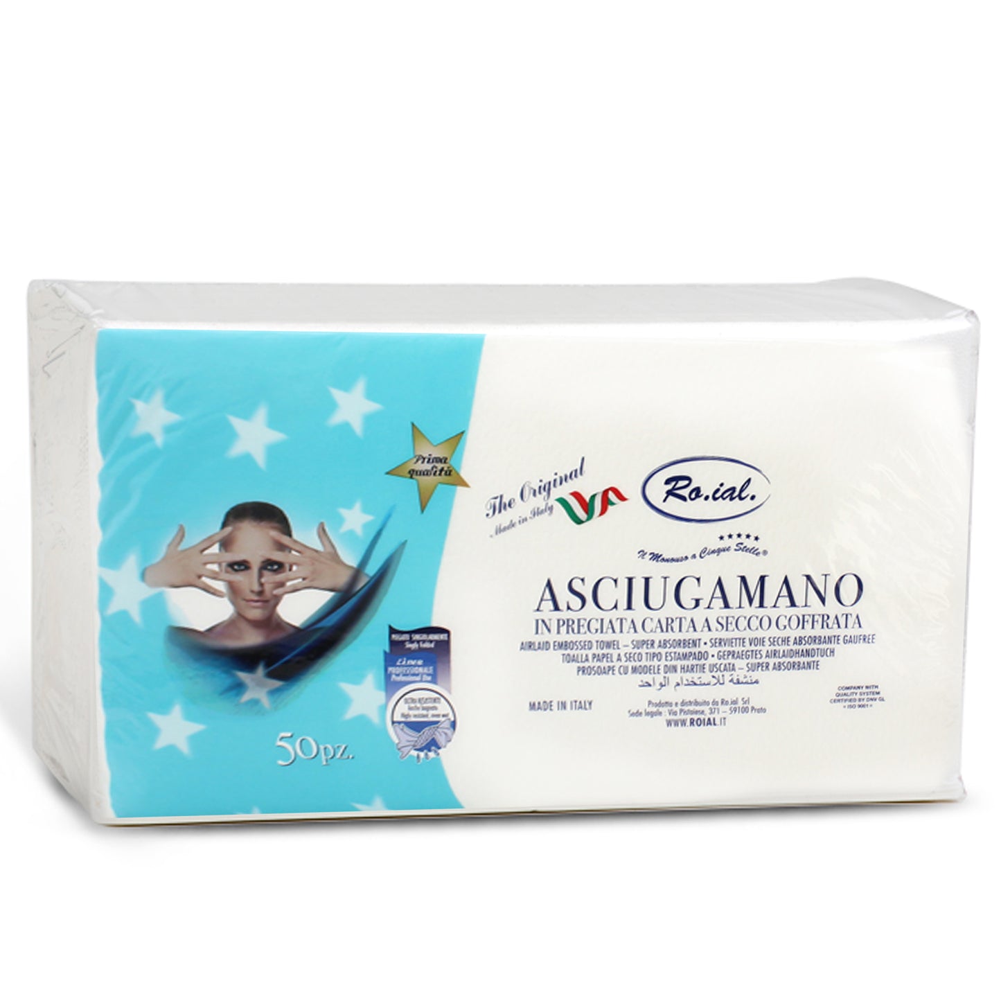 RO.IAL Asciugamani Monouso Carta a Secco 50 pz 35x67