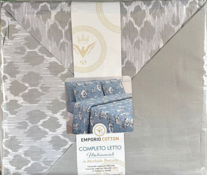 Completo letto matrimoniale Emporio Cotton in percalle