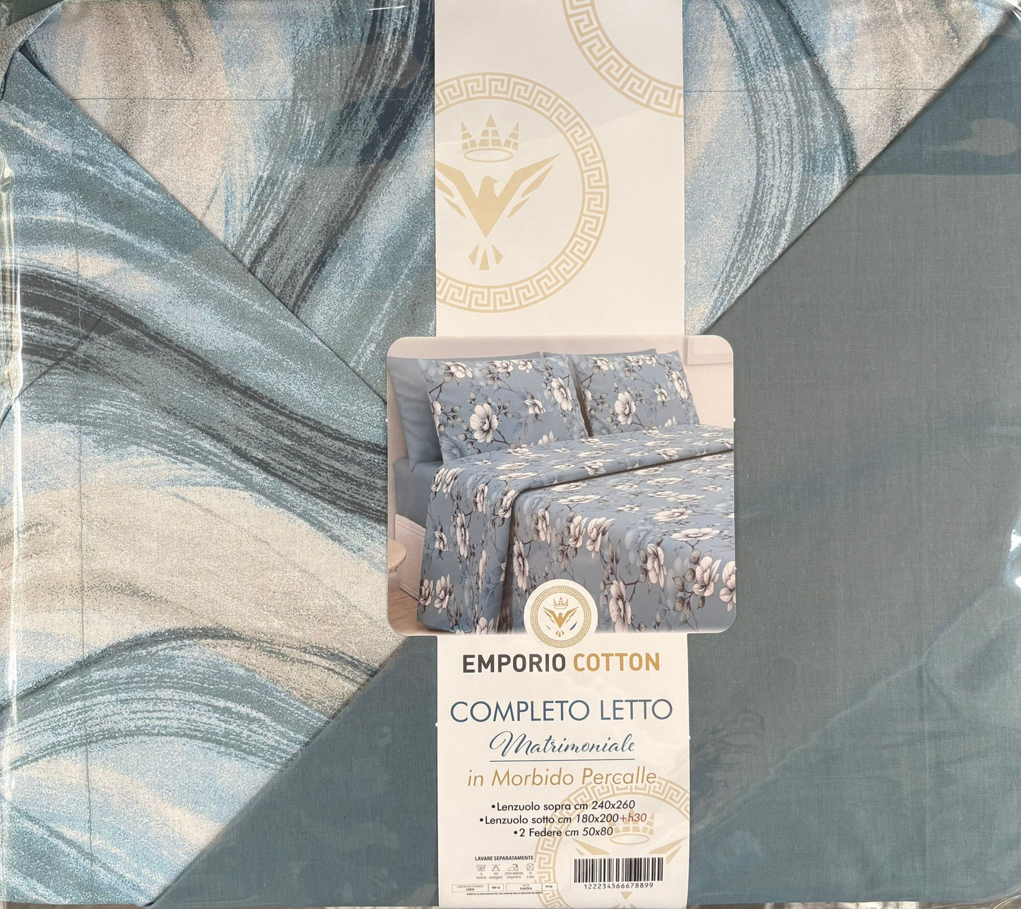 Completo letto matrimoniale Emporio Cotton in percalle