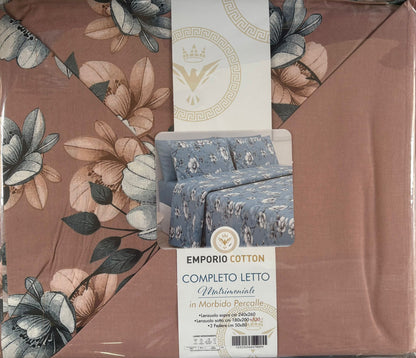 Completo letto matrimoniale Emporio Cotton in percalle