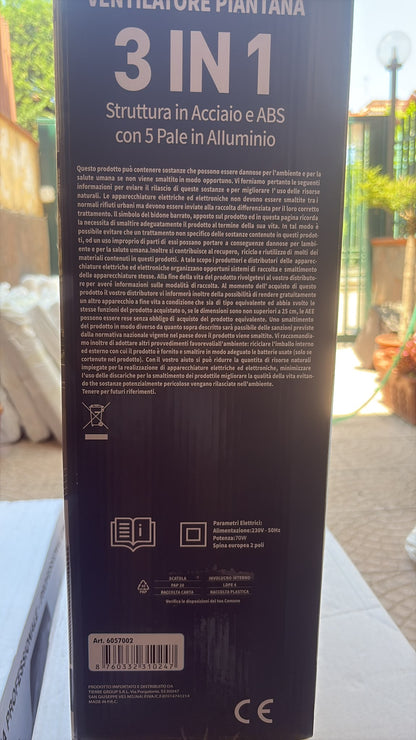 Ventilatore Piantana 3 in 1