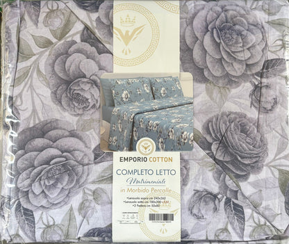 Completo letto matrimoniale Emporio Cotton in percalle