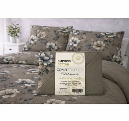 Completo letto matrimoniale Emporio Cotton in percalle