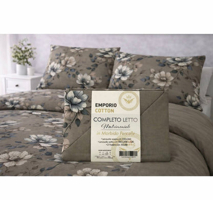 Completo letto matrimoniale Emporio Cotton in percalle