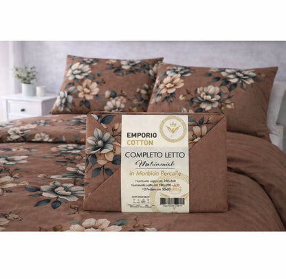 Completo letto matrimoniale Emporio Cotton in percalle