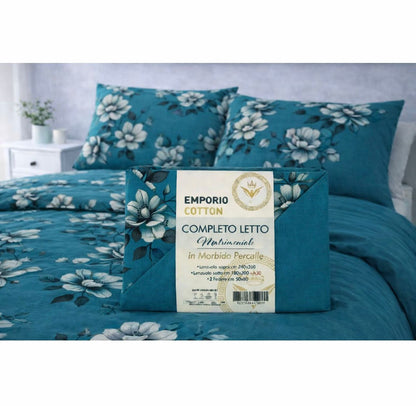Completo letto matrimoniale Emporio Cotton in percalle