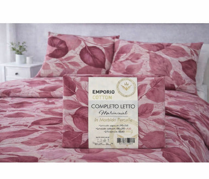 Completo letto matrimoniale Emporio Cotton in percalle