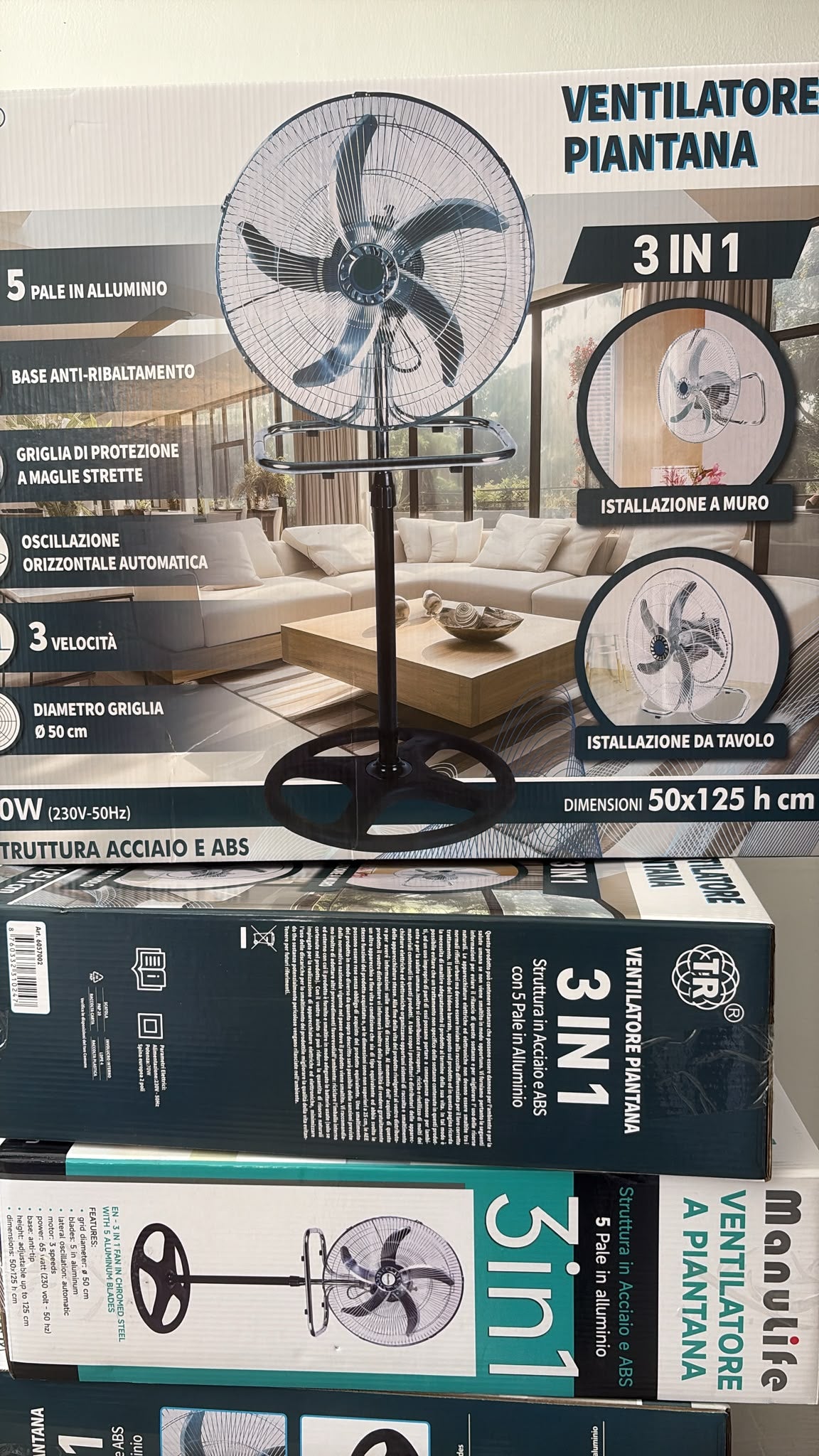 Ventilatore Piantana 3 in 1