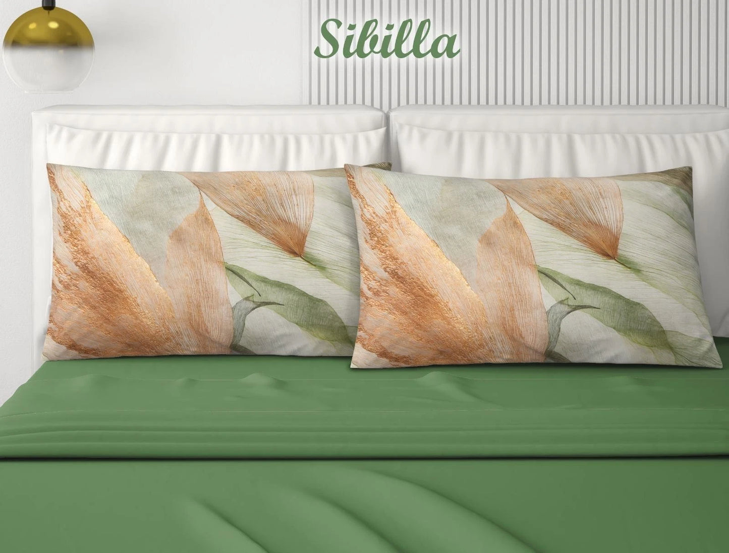 Completo Lenzuola Letto Matrimoniale Irge in Cotone 4 Federe Stampa Digitale