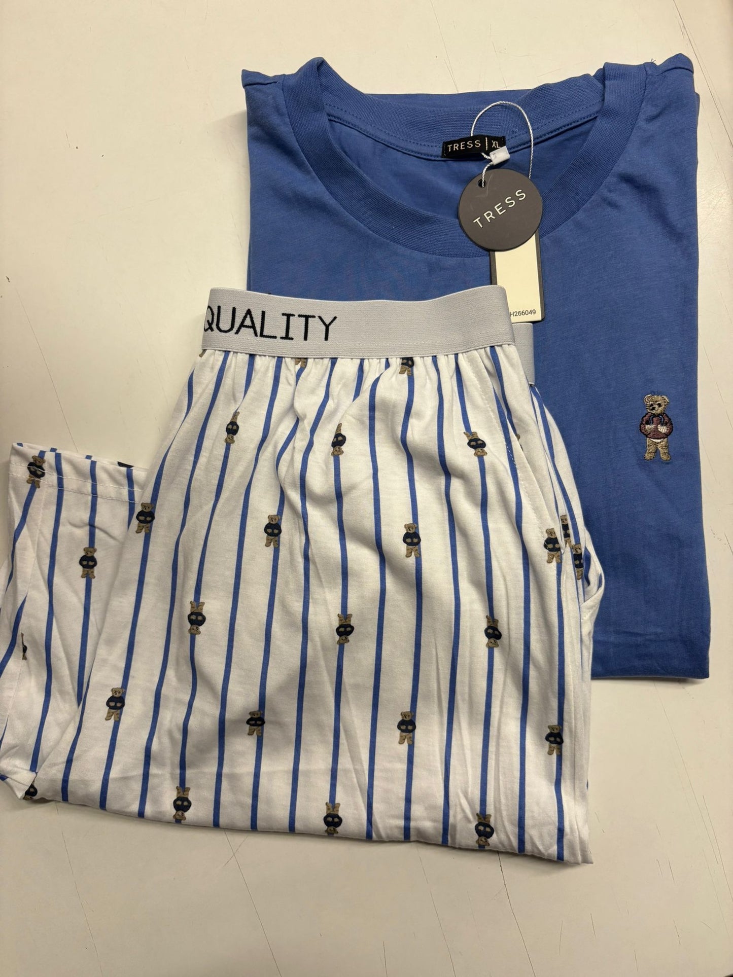 Pigiama uomo in cotone mezza manica e pantaloncino