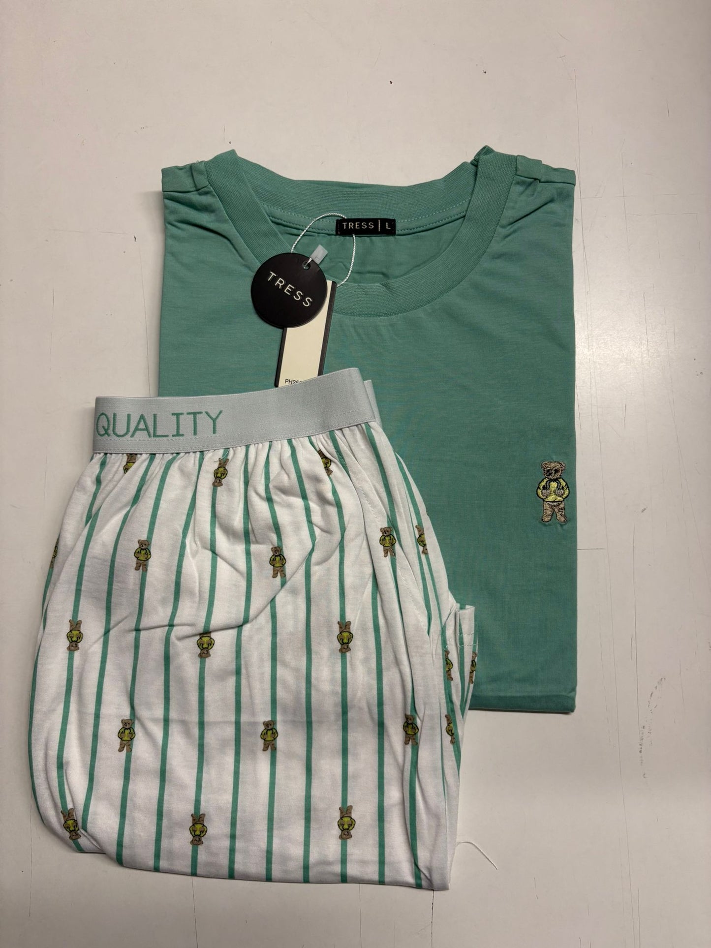 Pigiama uomo in cotone mezza manica e pantaloncino